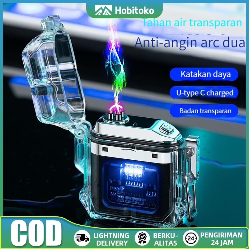 Jual Pemantik api elektrik senter LED mini dan pemantik tahan air ...