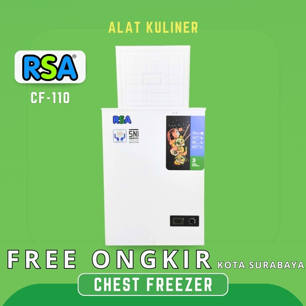 Jual Chest Freezer Rsa Cf-110 Chest Freezer 100 Liter Original | Shopee ...