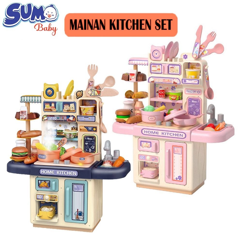 Jual Mainan Anak Perempuan Masak Masakan Jumbo Kitchen Set Keluar Uap ...