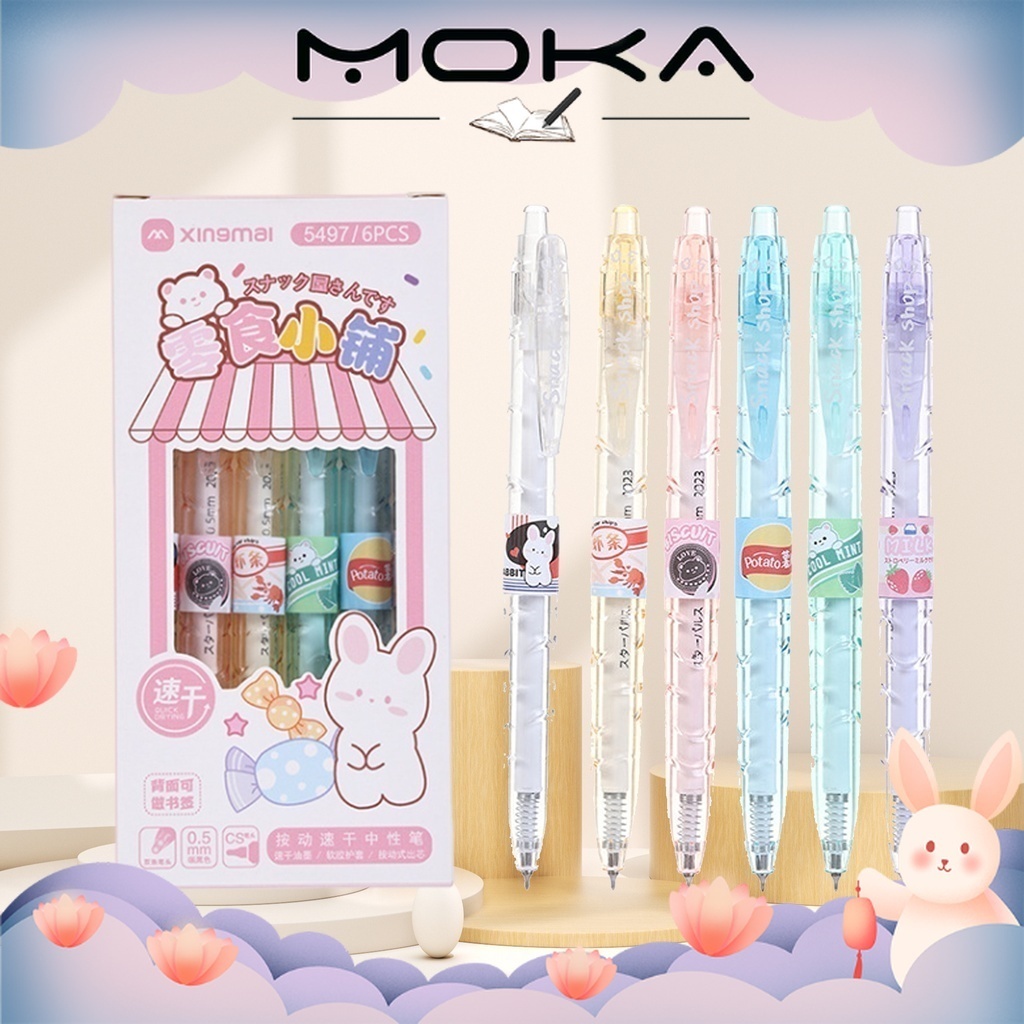 Jual Moka Pena Gel Mekanik Set Pcs Motif Colorfull Bolpoin Mekanik