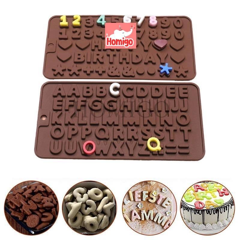 Jual Homigo Cetakan Puding Jelly Es Fondant Kue Coklat Silikon Huruf ...