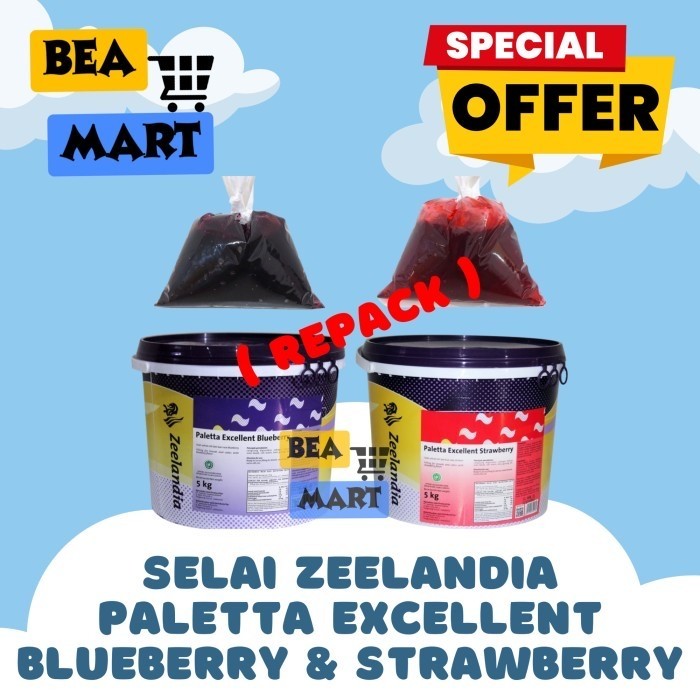 Jual Selai Strawberry Blueberry Zeelandia Paletta Excellent | Repack ...
