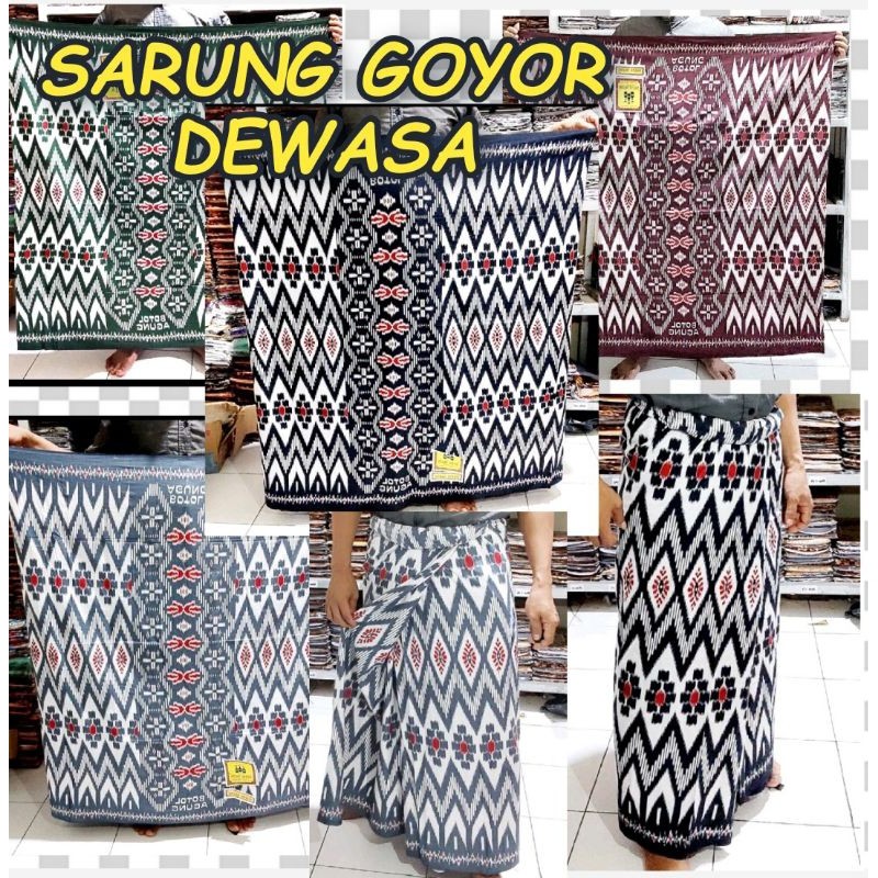 SARUNG GOYOR PRINTING UKURAN DEWASA  / sarung sholat / sarung pria dewasa / sarung solat dewsa