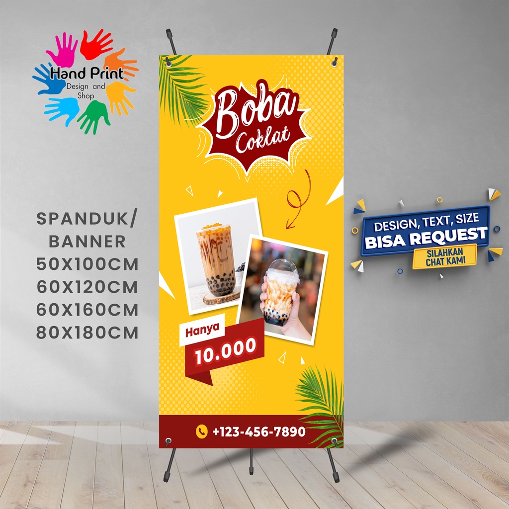 Jual SPANDUK BANNER Minuman Boba Varian Rasa Coklat Kekinian Viral Bisa ...