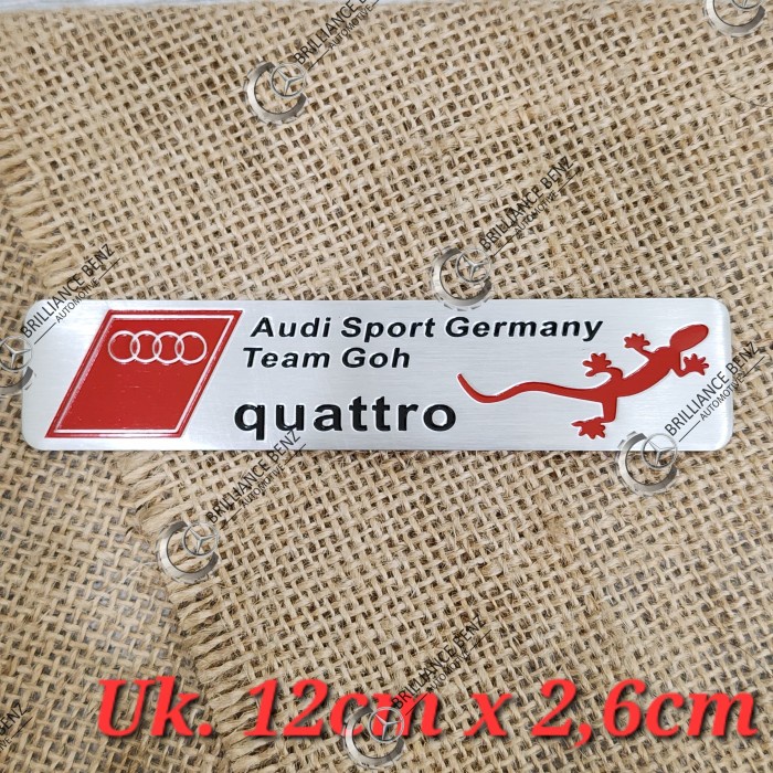 thumbnail image 2 of Audi Quattro Sport S Line Decal Sticker – Pair (2) In Glossy White/Red 2 of 5