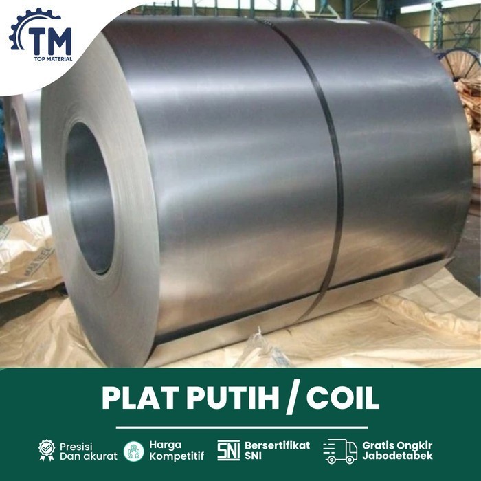 Jual Plat Putih SPCC Coil 0.4mm x 1200mm x 9.5 Ton SNI Besi White Bar ...