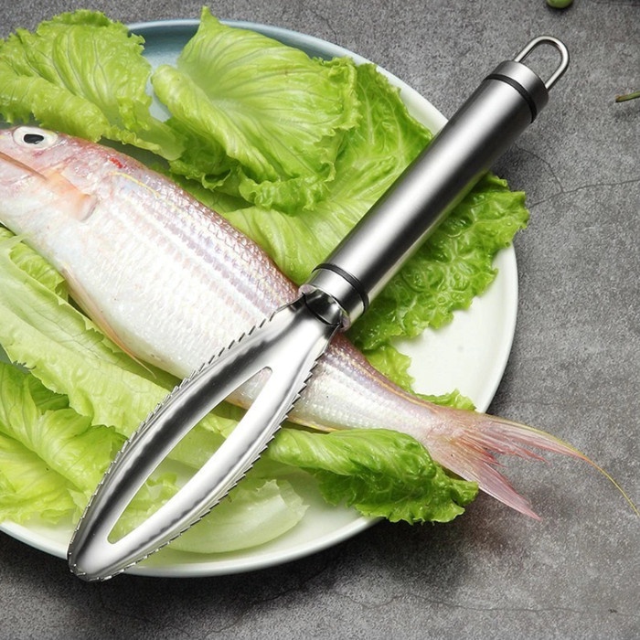 Jual MINIMA Fish Scales Scraper Grater Peeler Stainless Steel | Shopee ...