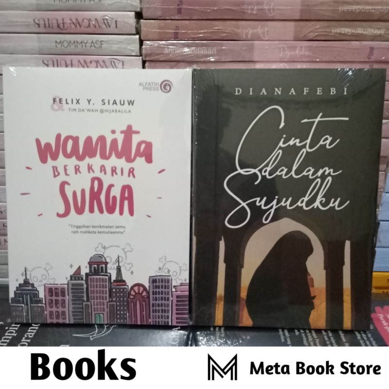 Jual Buku Paket 2 Novel Islami Cinta Dalam Sujud Wanita Berkarir Surga Meta Book Store Solo 