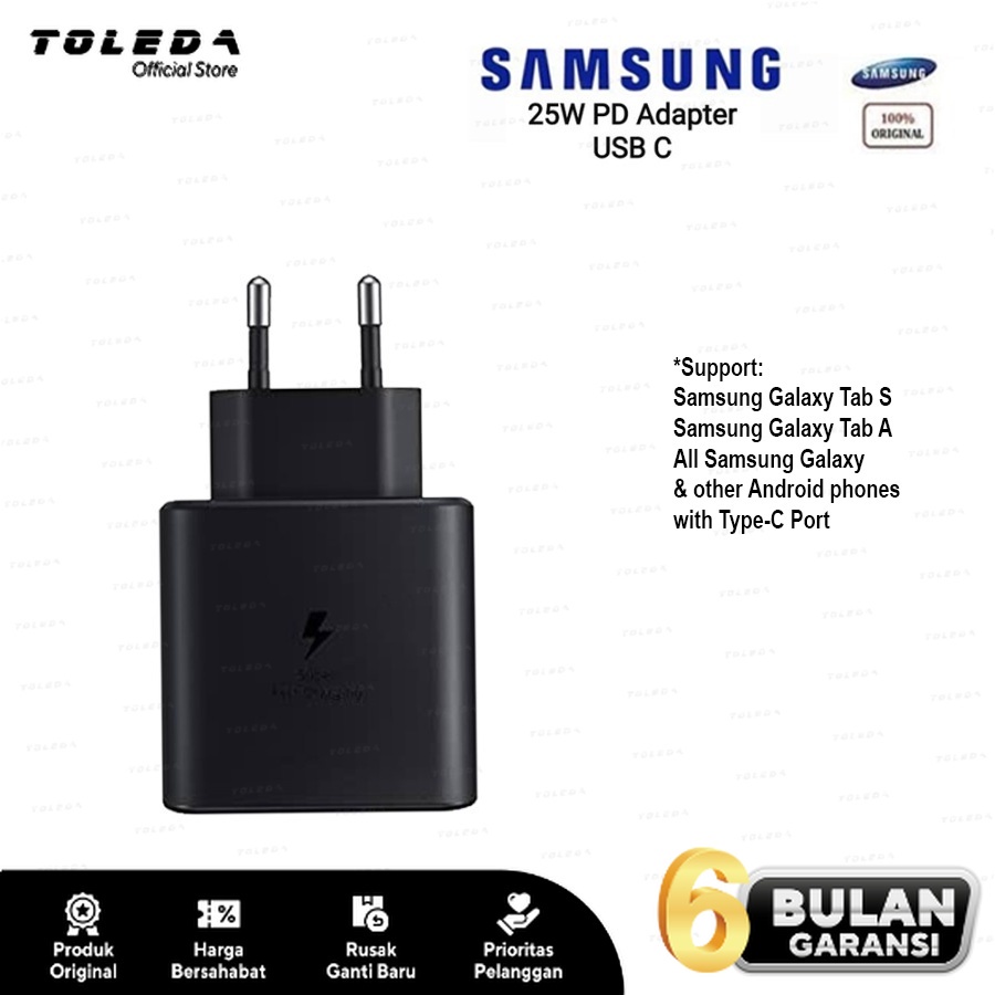 Jual Charger Adapter Samsung Galaxy Tab 25W Original PD Type C Fast ...