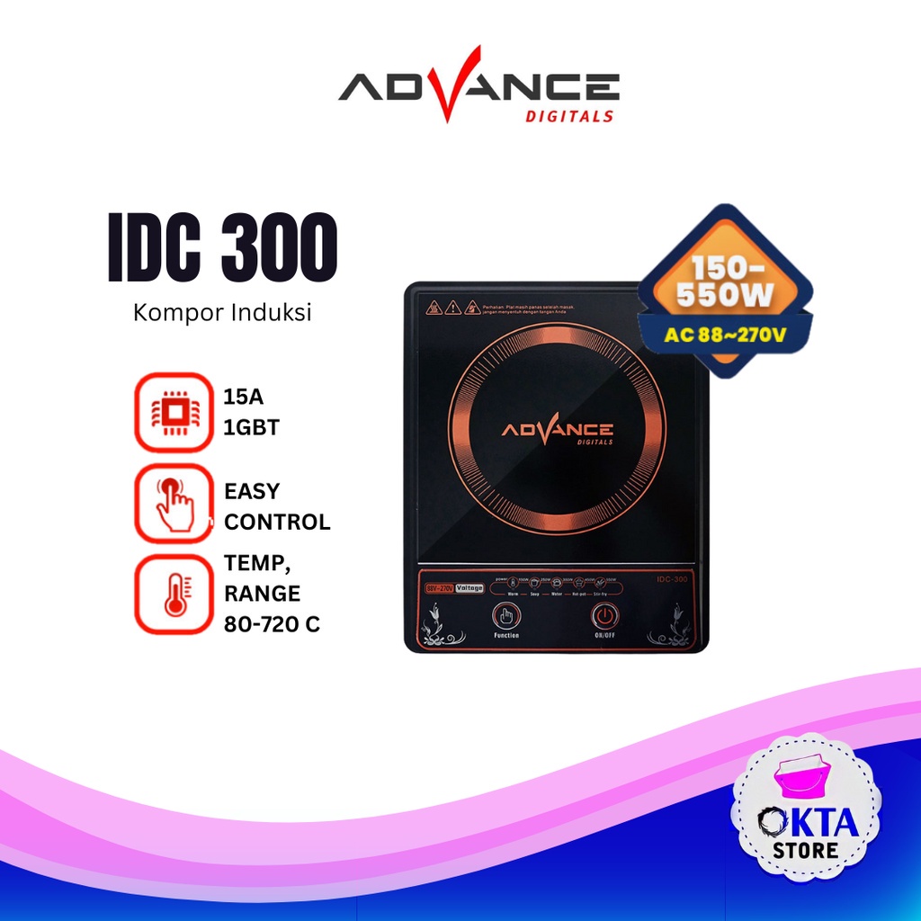 Jual Advance Kompor Listrik Induksi Low Watt Induction Cooker Idc