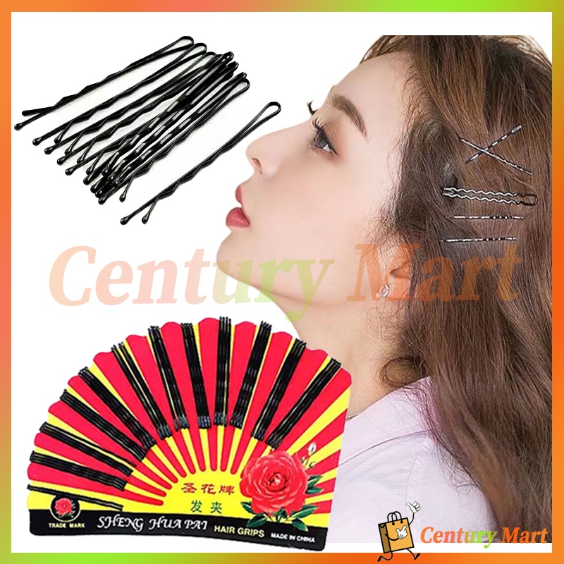 Jual Bobby Pin Hair Pin pink isi60/jepit rambut lidi/Jepit Lidi Hitam ...