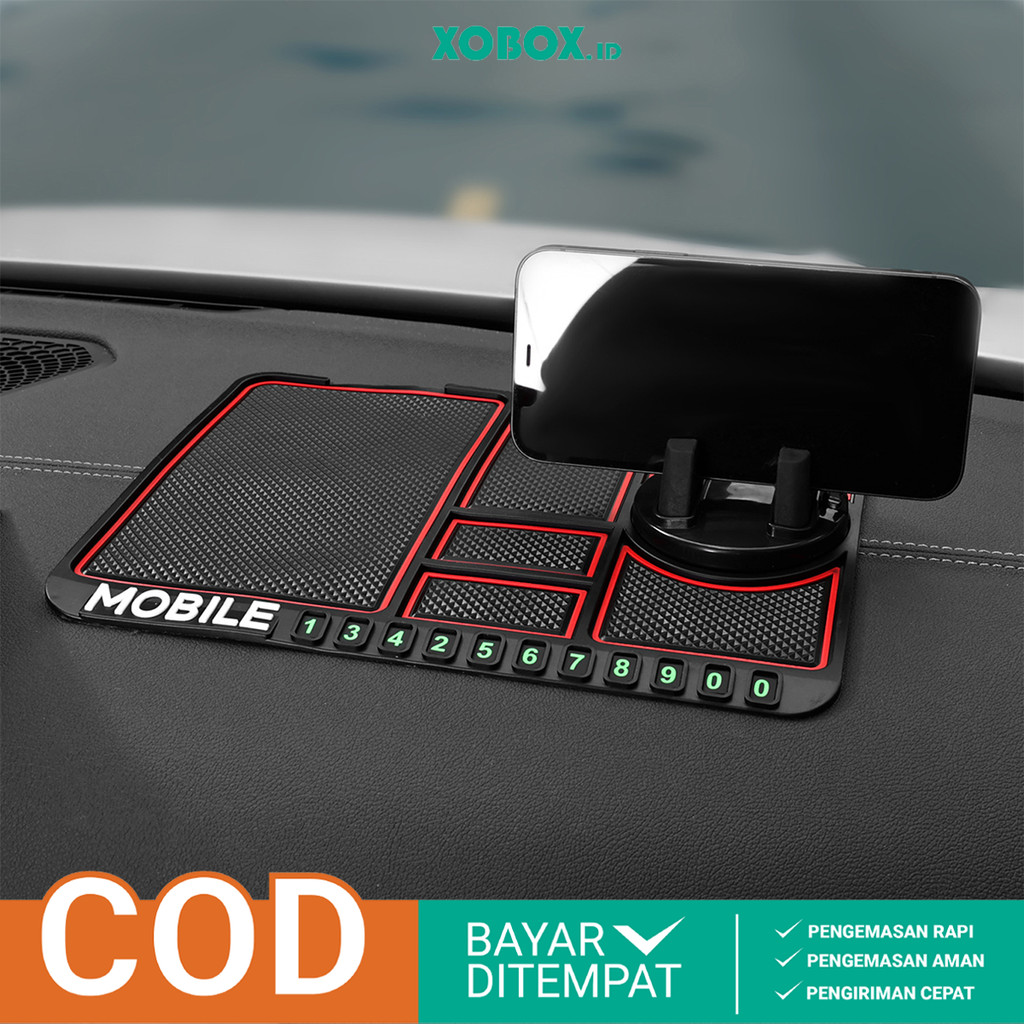 Alas Mobil Dashboard 3 in 1 Phone Holder Mat Car Mount Anti Slip Multifungsi OTO4012 - Xobox