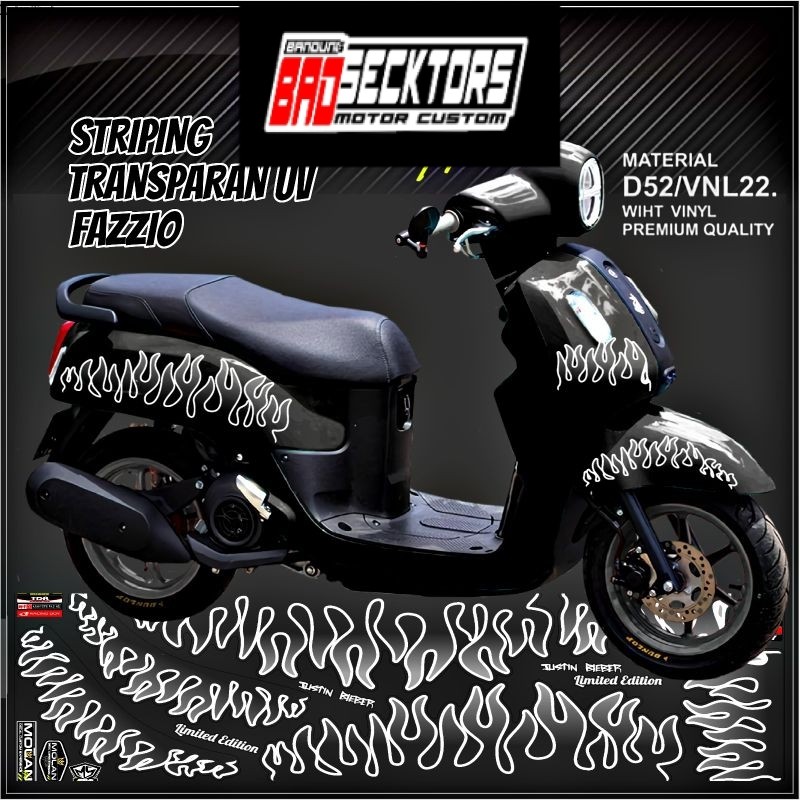 Jual Decal Sticker Striping Variasi Transparan Uv Fazzio Api Fazzio ...