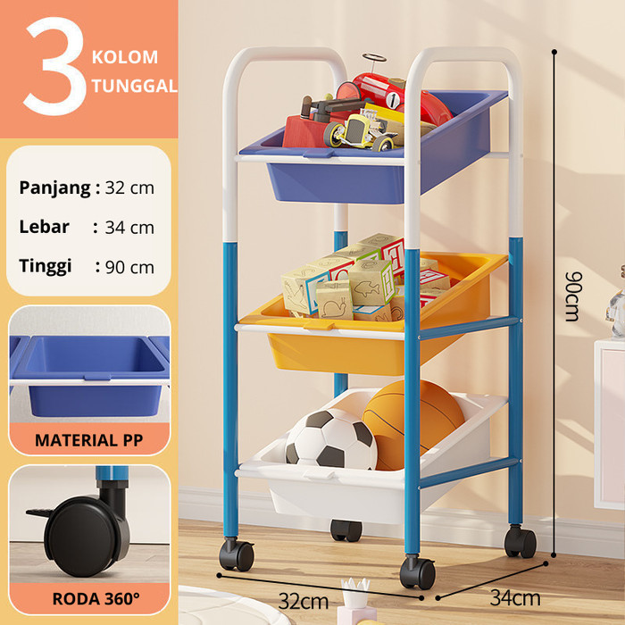 Jual Mainland Rak Penyimpanan Mainan Anak Serbaguna Toys Storage HRK509 ...