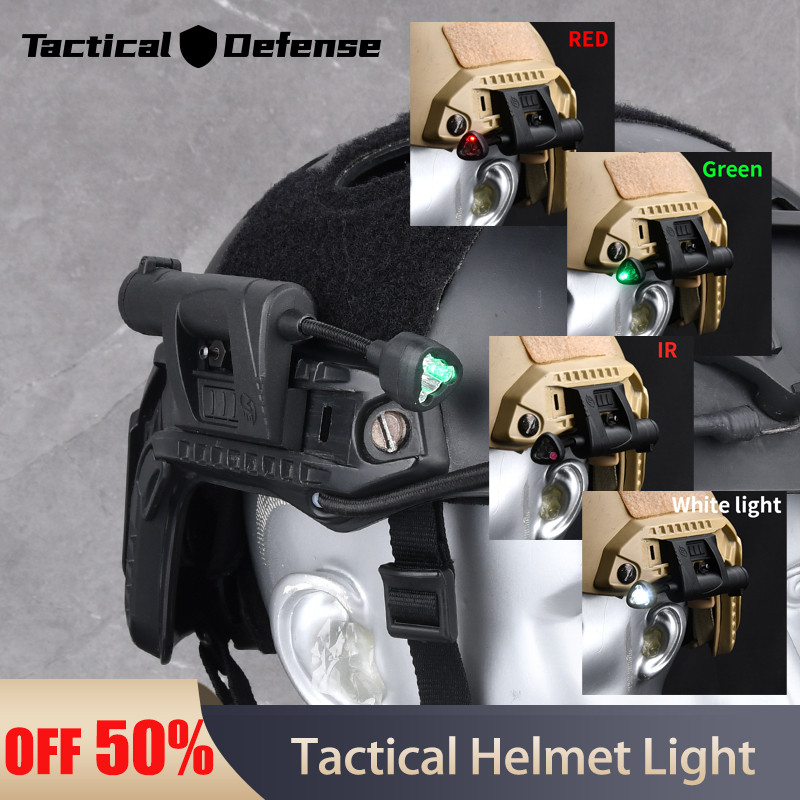 Helmet Light Tactical With IR Strobe - Red/White LED Beacon For Military & Airsoft Helmets Army Helmet