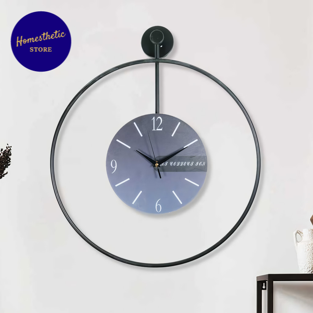 Jual Jam Dinding Hias Gantung Bulat Besar Aesthetic Minimalis Nordic