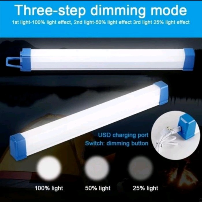 Jual lampu neon led panjang T7 usb bohlam led portable emergency lamp ...