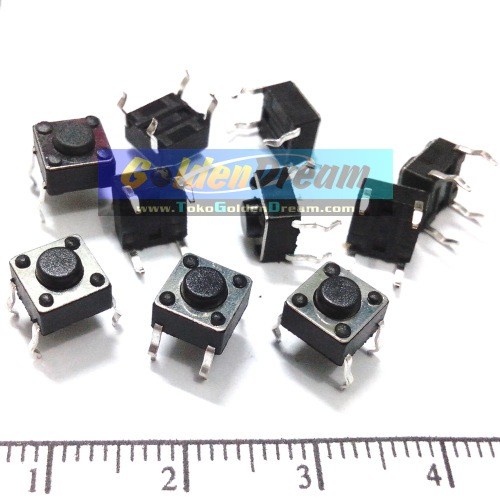 Jual Tact Switch 6x6x4.3mm Saklar Kecil Micro On Off Tactile 4 Pin ...