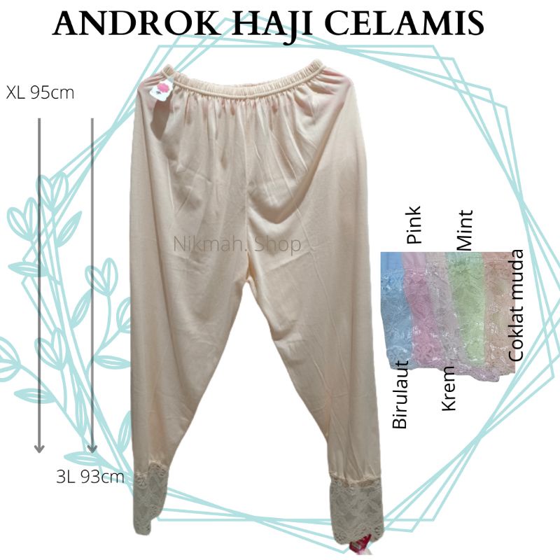 Jual Androk CELANA RENDA | ANDROK HAJI | celamis renda Obral | Shopee ...
