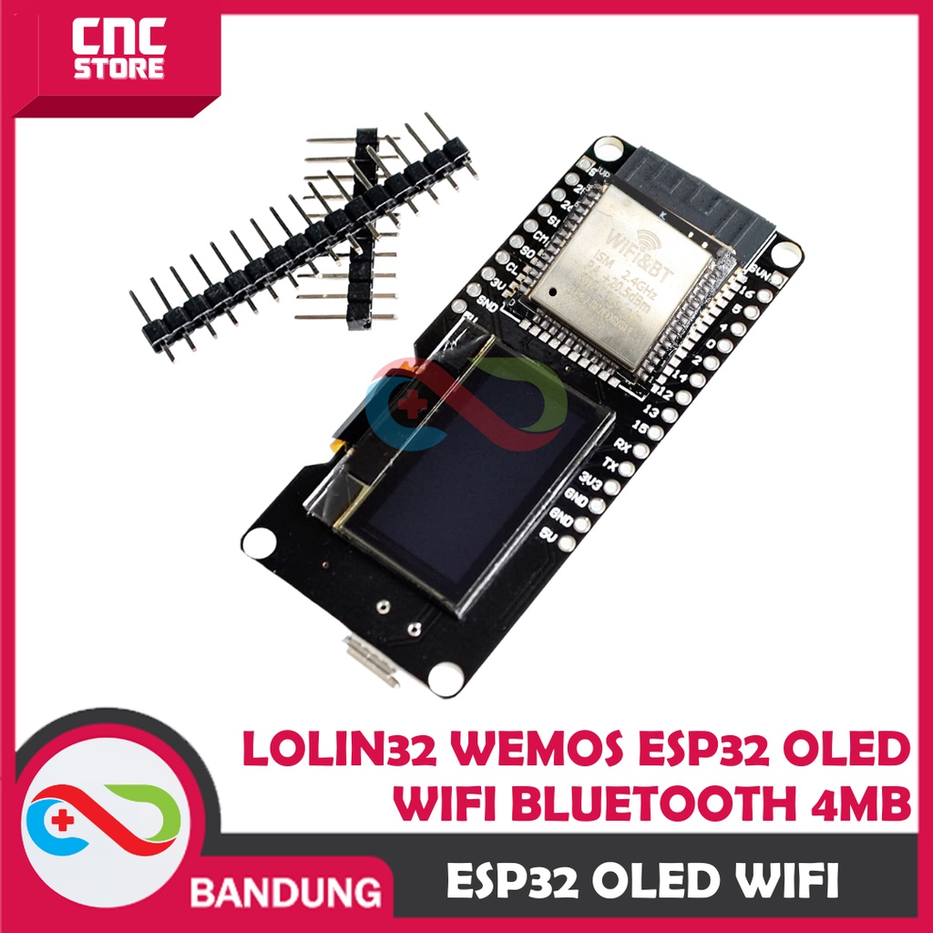 Jual LOLIN32 WEMOS ESP32 OLED WIFI BLUETOOTH 4MB DEVELOPMENT BOARD ESP ...