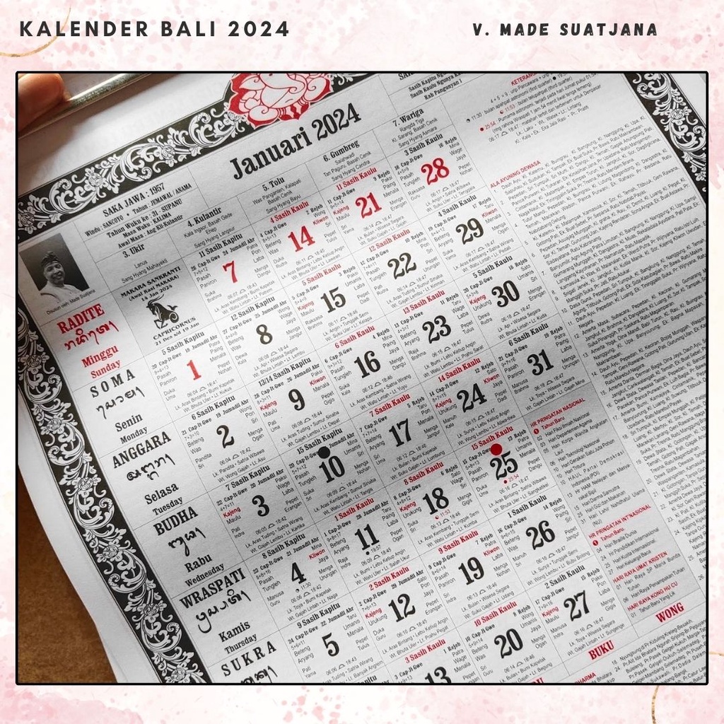 Jual Kalender Bali Tahun 2024 Versi Made Suatjana Kalender Dinding   Sg 11134201 7rbmb Ln6iho345d6fa4