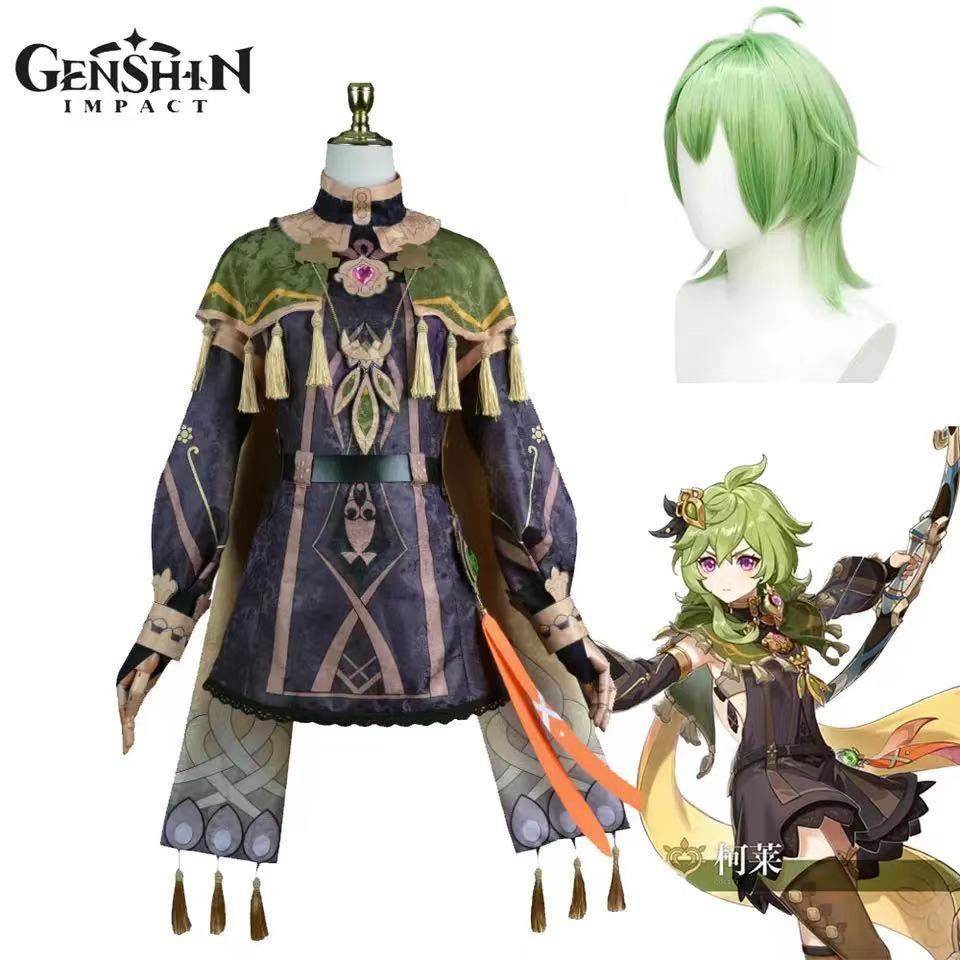 Jual Genshin Impact Sumeru Collei Cosplay Costume Wig Green Hair