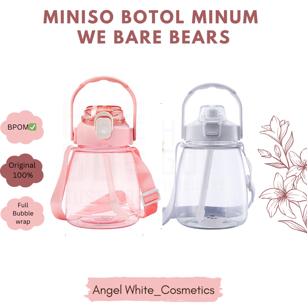 Jual Miniso Botol Minum We Bare Bears Shopee Indonesia 1552