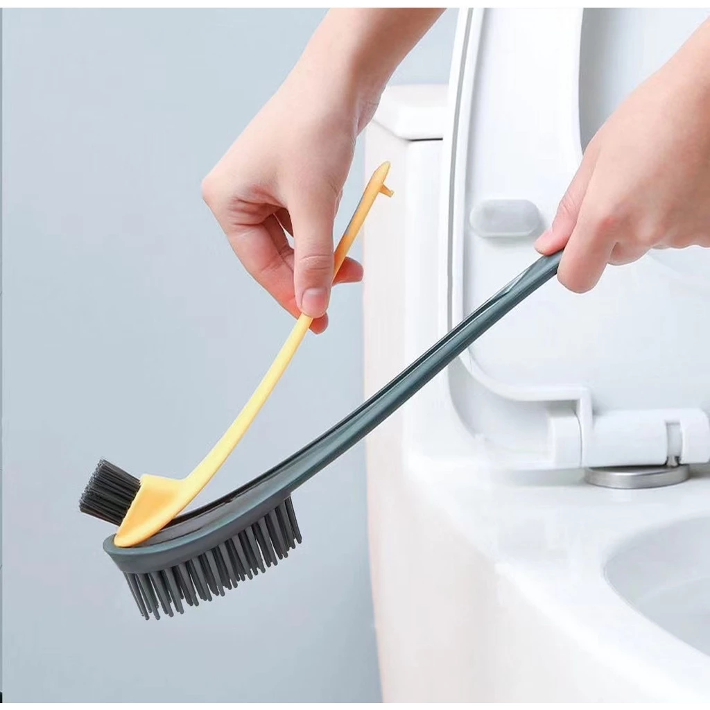 [UNIK88] Sikat toilet silikon dapat dilepas dan mudah dibersihkan sikat pembersih dua sisi sikat toilet silikon 2in1 | AutoStock
