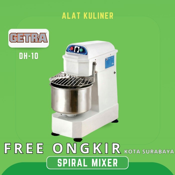 Jual Spiral Mixer Roti Getra Dh-10 Mixer Spiral 10 Liter Adonan ...