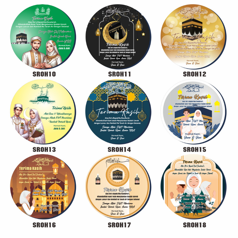 Jual KOPO 2-4 Cetak Print Stiker Bulat Haji Umroh Sticker Label Custom ...