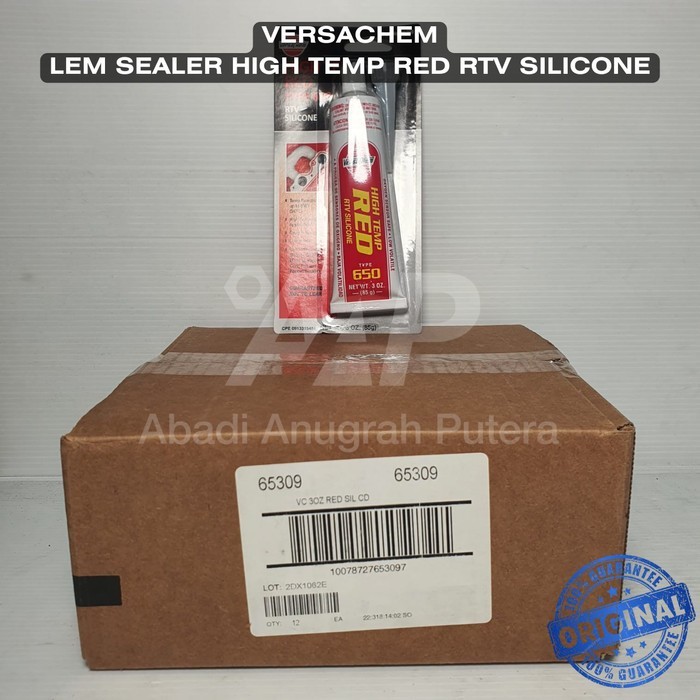 Jual Lem Sealer / HIGH TEMP RED RTV SILICONE Type 650 85 gram Versachem ...