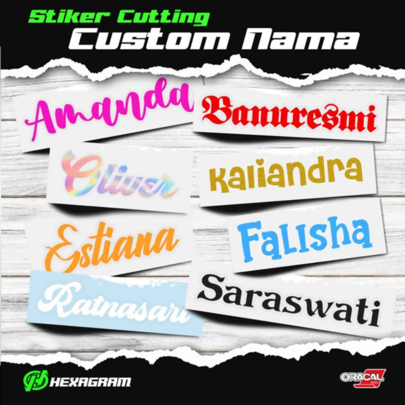Jual STIKER NAMA CUSTOM STICKER NAMA COSTUM | Shopee Indonesia