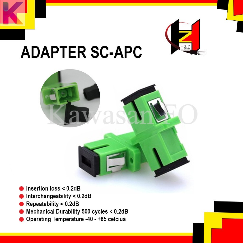 Jual Adapter Sc Apc Barel Penyambung Konektor Sc Apc Fiber Optik