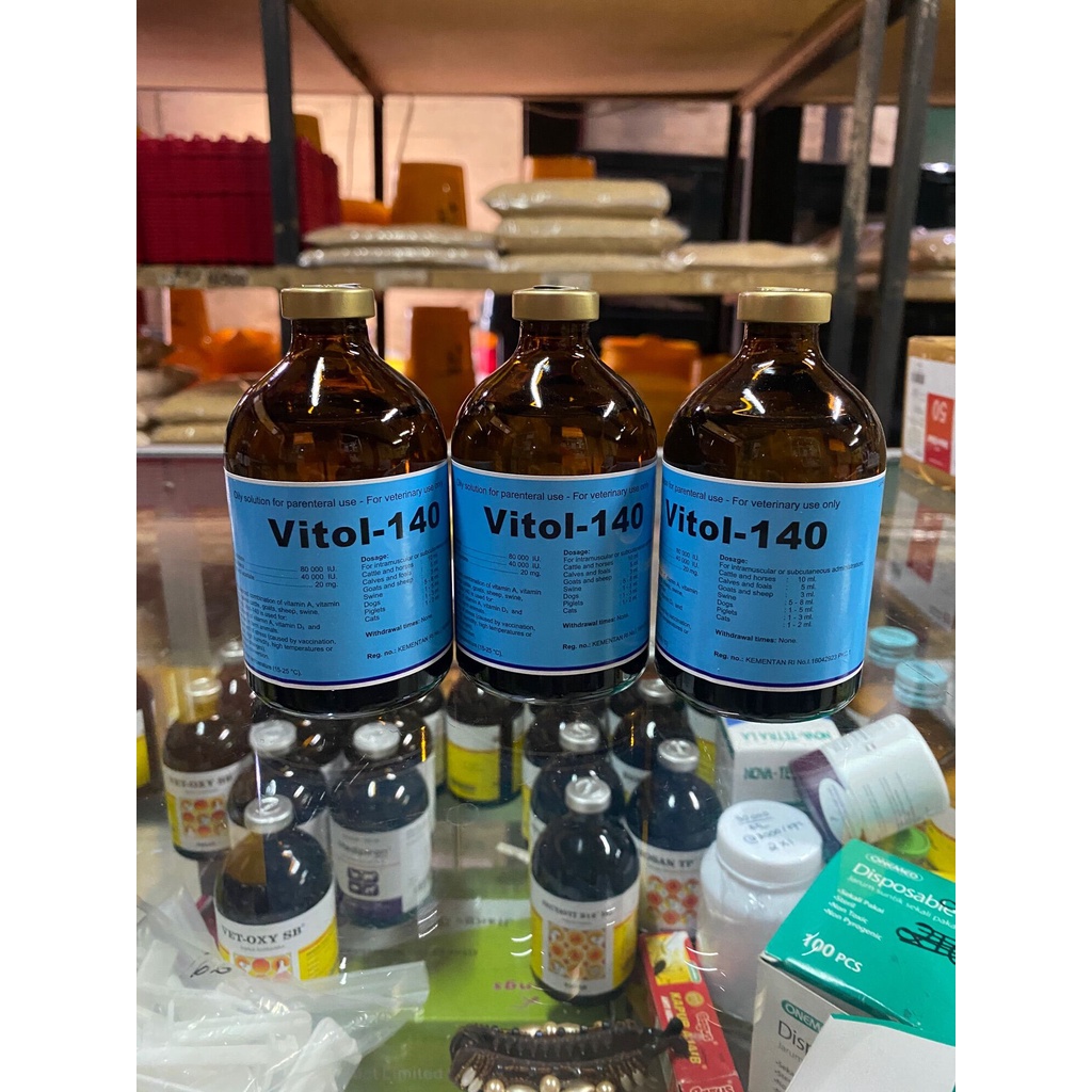 Jual vitol 140 REPACK vitamin ADE daya tahan tubuh hewan sapi kambing ...