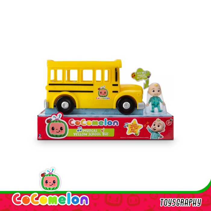 Jual promosi Cocomelon Musical Yellow SCHOOL BUS with Sound Figure ...