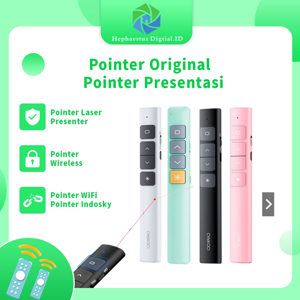 Jual Wireless Laser Pointer Presenter Rechargeable 2.4G Remote Control ...