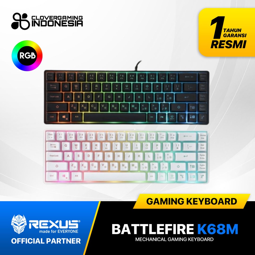 Jual Rexus Keyboard Gaming Mini Battlefire K68M K68M Shopee Indonesia