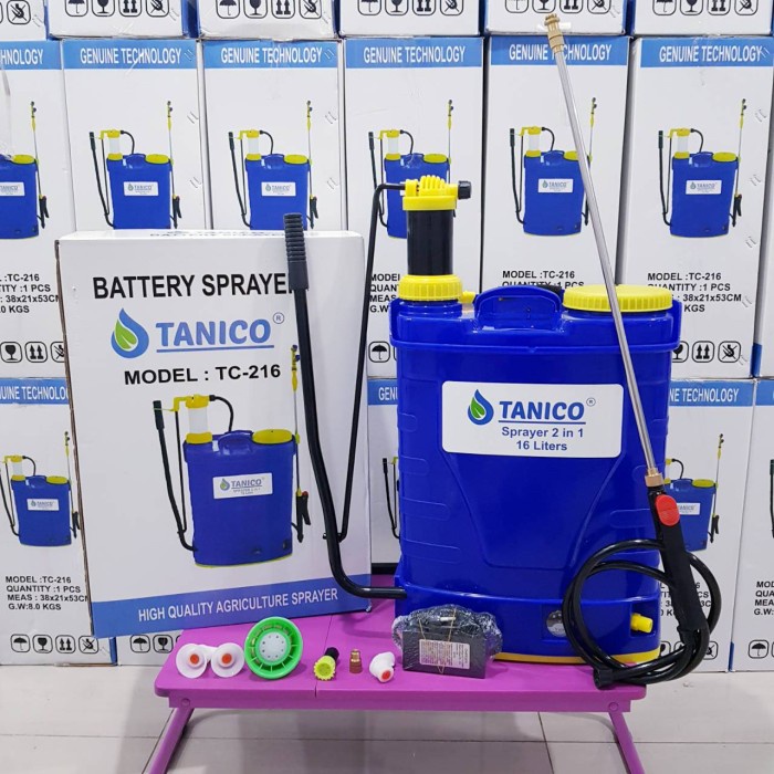 Jual Sprayer TANICO 2in1 elektrik & manual 16 Liter / alat semprot hama ...