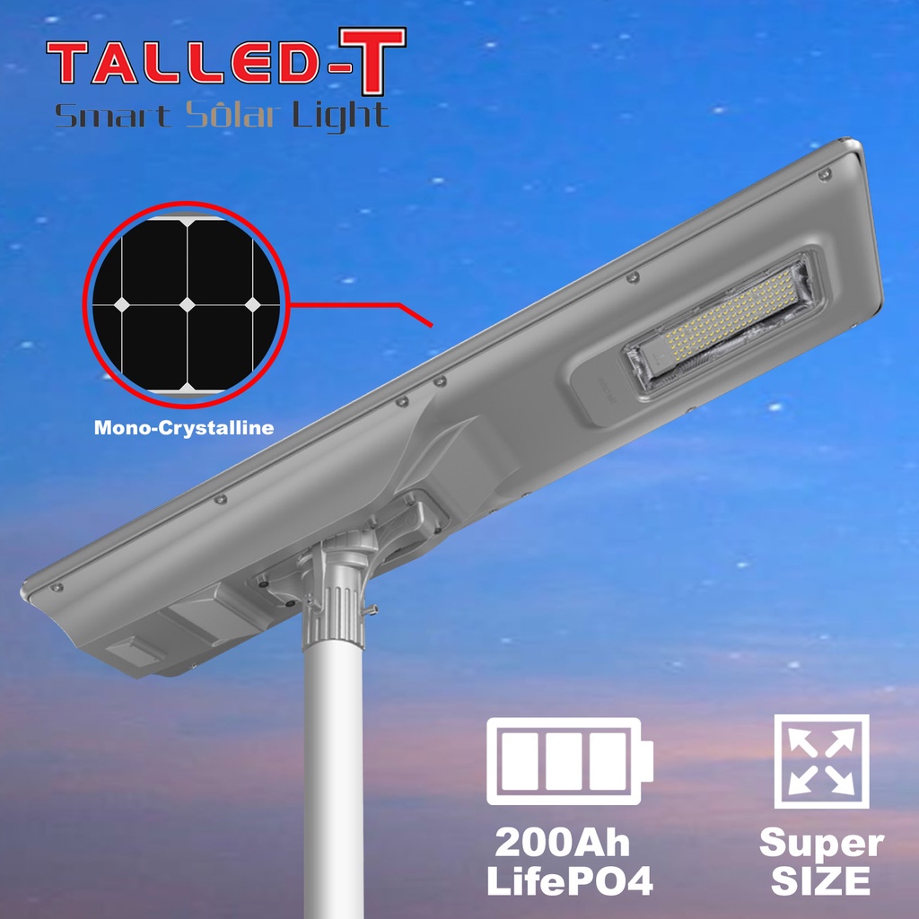 Jual LAMPU JALAN PJU SOLAR CELL TENAGA SURYA TALLED T 100W LED SUPER ...