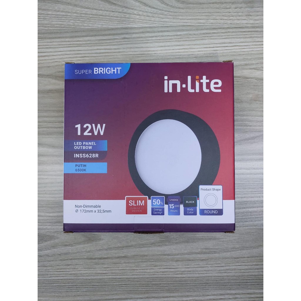 Jual INLITE - DOWNLIGHT PANEL OUTBOW OB BULAT BODY HITAM INSS628R 6W ...