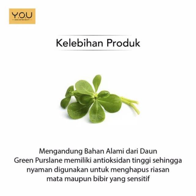Jual Y.O.U Spring Water Eyes & Lips Makeup Remover 80ml | YOU | Shopee ...