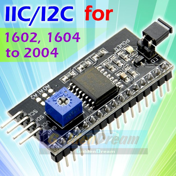Jual IIC I2C Serial Interface for LCD 1602 to 2004 Backpack Board ...