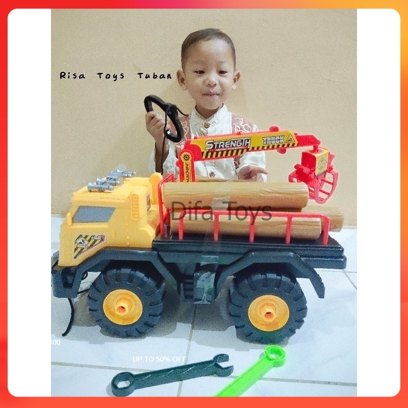 Jual DT Toys- MAINAN TRUK KAYU UKURAN JUMBO / TRUK MUAT KAYU | Shopee ...