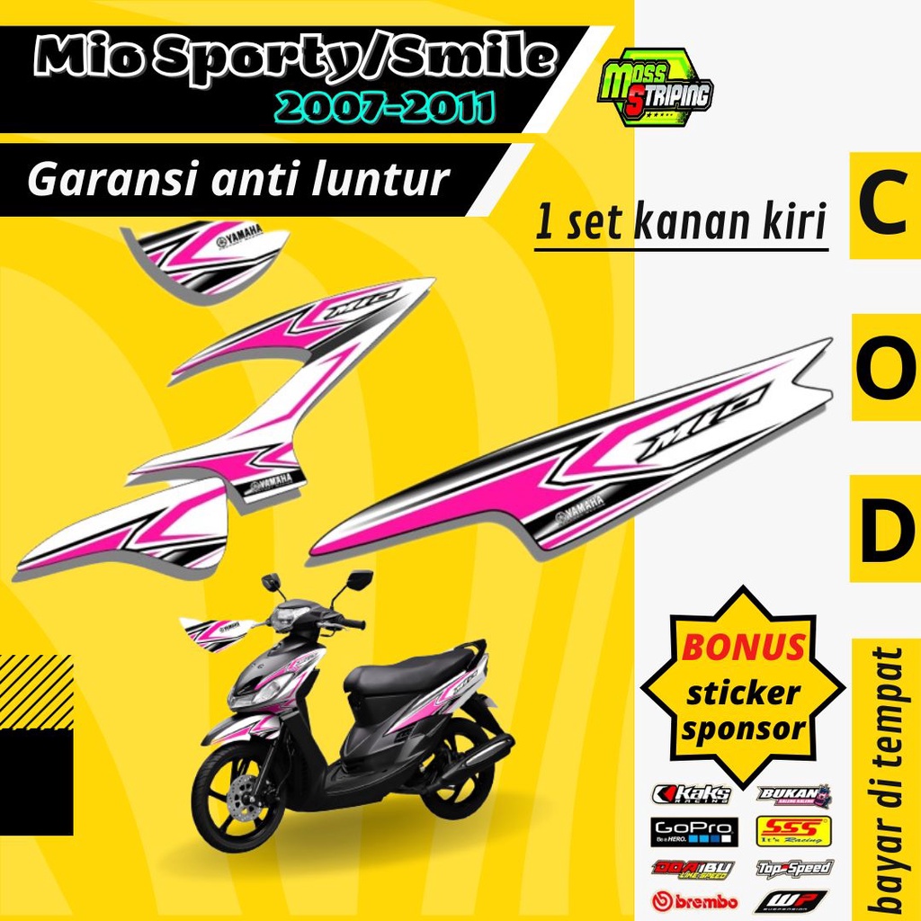 Jual Striping Stiker lis decal Mio Smile Mio Sporty Mio 110 2004 2005 ...