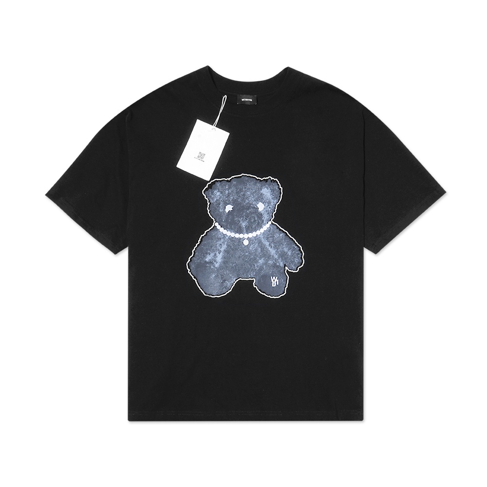 【関税込み】We11done ブラック Pearl Bear Tシャツ 関税込み】We11done ブラック Pearl Bear Tシャツ 関税込み