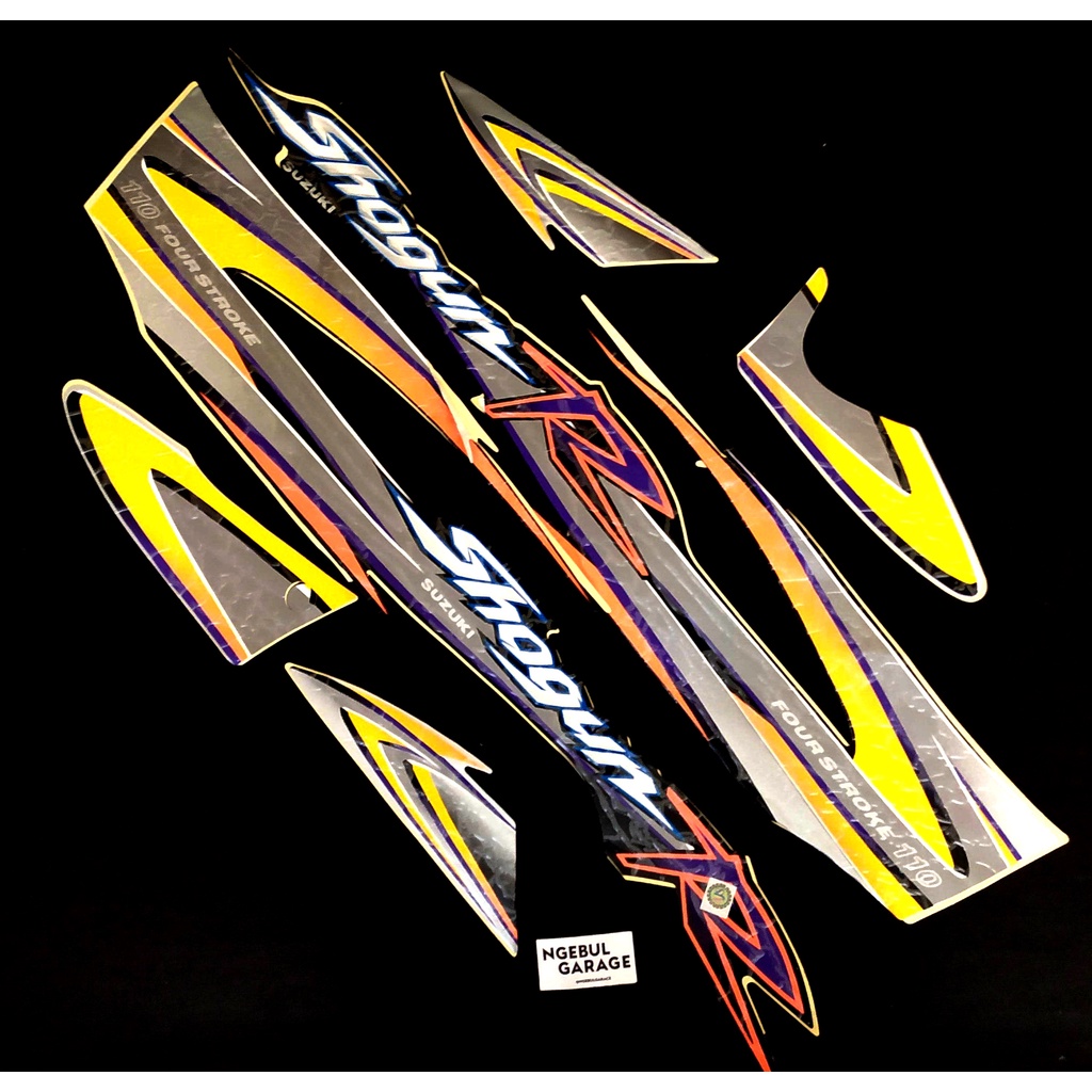 Jual Stiker Shogun R 110 2001 Striping SUZUKI ABU UNGU ORANGE | Shopee ...