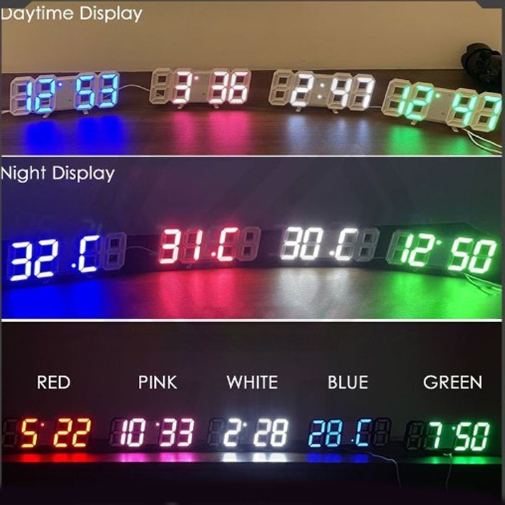 Jual Jam Meja LED 3D Jam Dinding Digital Angka Modern Minimalis ...