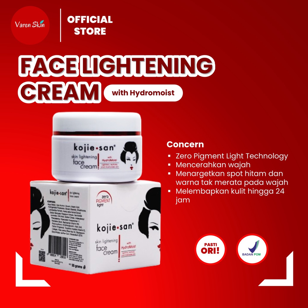 Jual KOJIE SAN Face Lightening Cream 30g Shopee Indonesia
