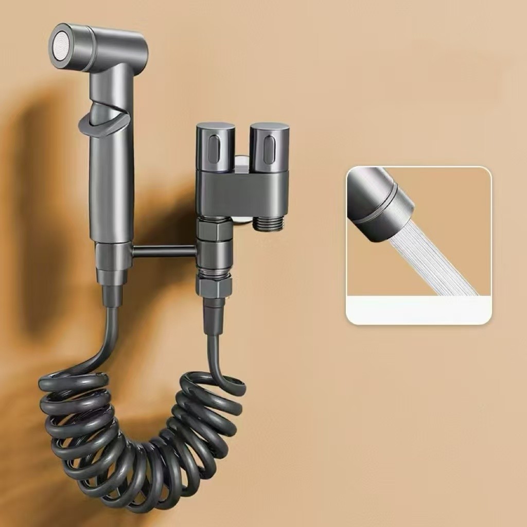 Jual Handheld Bidet Sprayer for Toilet 1-In-2-Out Dual Control Valve ...