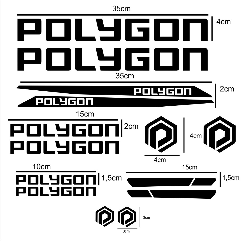 Jual Decal Stiker Cutting Sepeda Polygon, Sticker Bike MTB Balap ...